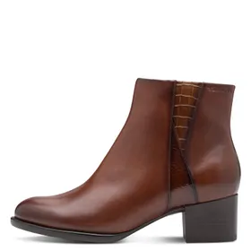 Tamaris Bottines Brun Cuir Textile