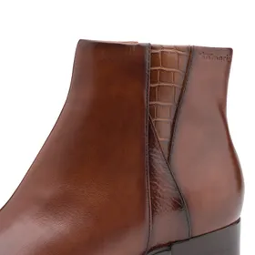 Tamaris Bottines Brun Cuir Textile