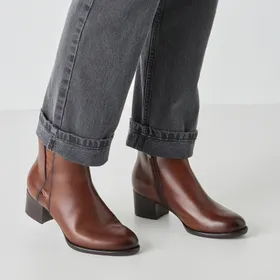 Tamaris Bottines Brun Cuir Textile