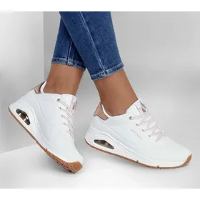 Skechers Uno-Shimmer Away Sneakers Blanc
