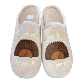 Slippers Mule Beige Textile