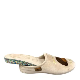 Slippers Mule Beige Textile