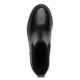 Tamaris Comfort Ankle Boots Black Leather-Textile