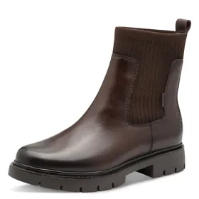 Tamaris Comfort Bottines Brun Cuir-Textile