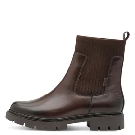 Tamaris Comfort Bottines Brun Cuir-Textile