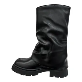 Mid-calf Boots Black with Heel