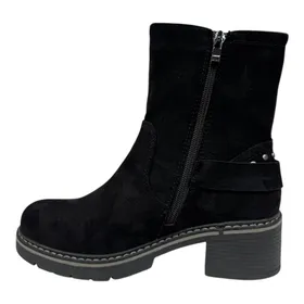 Enkellaarsjes Zwart met Hak