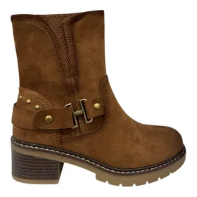 Ankle Boots Camel with Heel