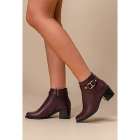 Stiefeletten mit Absatz Rot