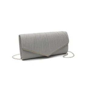 Clutch Avond Zilver Schouderriem