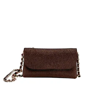 Evening Bag Brown Strass
