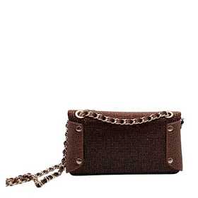 Evening Bag Brown Strass