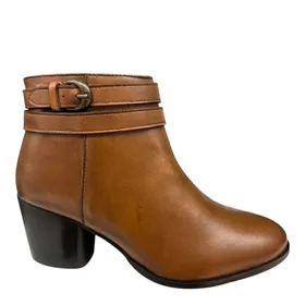 Naomi Bottines Cognac Cuir