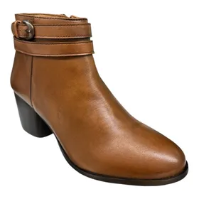 Naomi Bottines Cognac Cuir