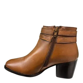Naomi Bottines Cognac Cuir