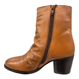 Morgan Enkellaarsjes Cognac Leer