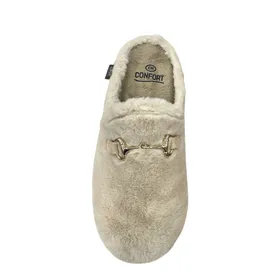 Slippers Mules Beige Textile