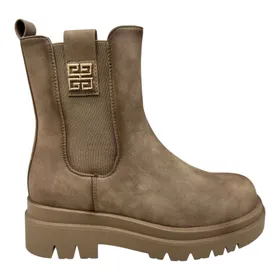 Ankle Boots Taupe High Heel