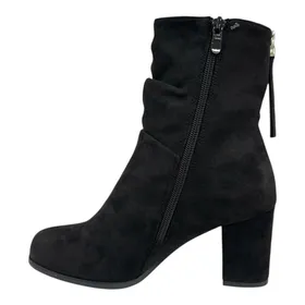 Enkellaarsjes Zwart met Hak