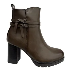 Bottines Brun à Talon