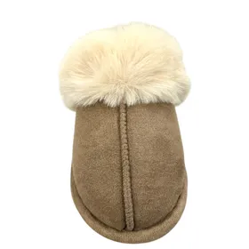 Hausschuhe Pantoletten Taupe