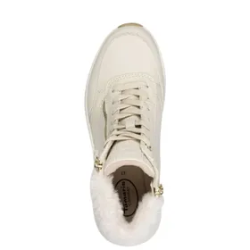 Tamaris Comfort Duo Tex Ankle Boots Ivory Waterproof