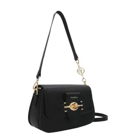 Umhängetasche Schwarz Metallverschluss