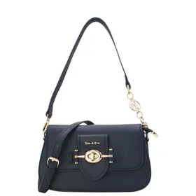 Schoudertas Blauw Metalen Sluiting