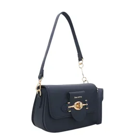 Schoudertas Blauw Metalen Sluiting