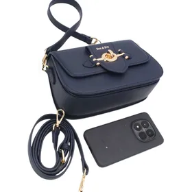 Schoudertas Blauw Metalen Sluiting