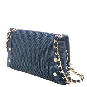 Sac de soirée Bleu Strass