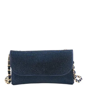 Evening Bag Blue Strass