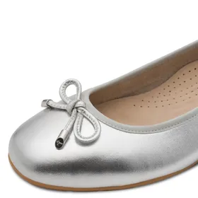 Tamaris Comfort Ballerines Argent Cuir