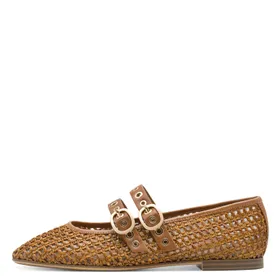 Tamaris Ballerines Cognac Cuir