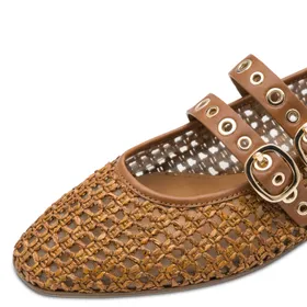 Tamaris Ballerines Cognac Cuir