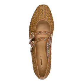 Tamaris Ballerines Cognac Cuir