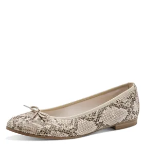 Tamaris Ballerines Beige Cuir