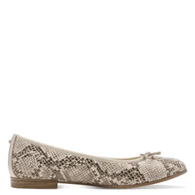 Tamaris Ballerines Beige Cuir