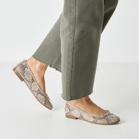 Tamaris Ballerines Beige Cuir