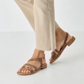 Tamaris Sandales Taupe Cuir