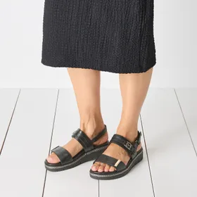 Tamaris PureRelax Sandalen Zwart Leer