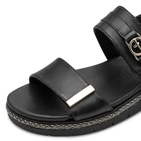 Tamaris PureRelax Sandalen Zwart Leer