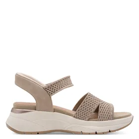 Tamaris Comfort Sandals Taupe Wide Fit