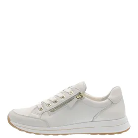 Sneakers Compensé Blanc Cuir