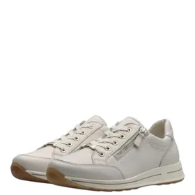 Sneakers Compensé Blanc Cuir