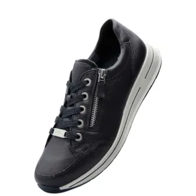 Sneakers compensé Bleu Cuir