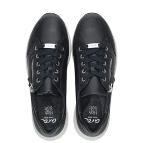 Sneakers compensé Bleu Cuir