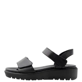 Sleehaksandalen Zwart Leer