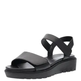 Sleehaksandalen Zwart Leer