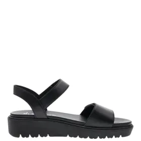 Sleehaksandalen Zwart Leer